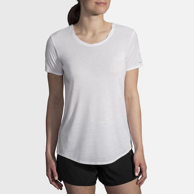 Brooks Distance - Camisetas Manga Corta Mujer - Blancas (WK8526347)